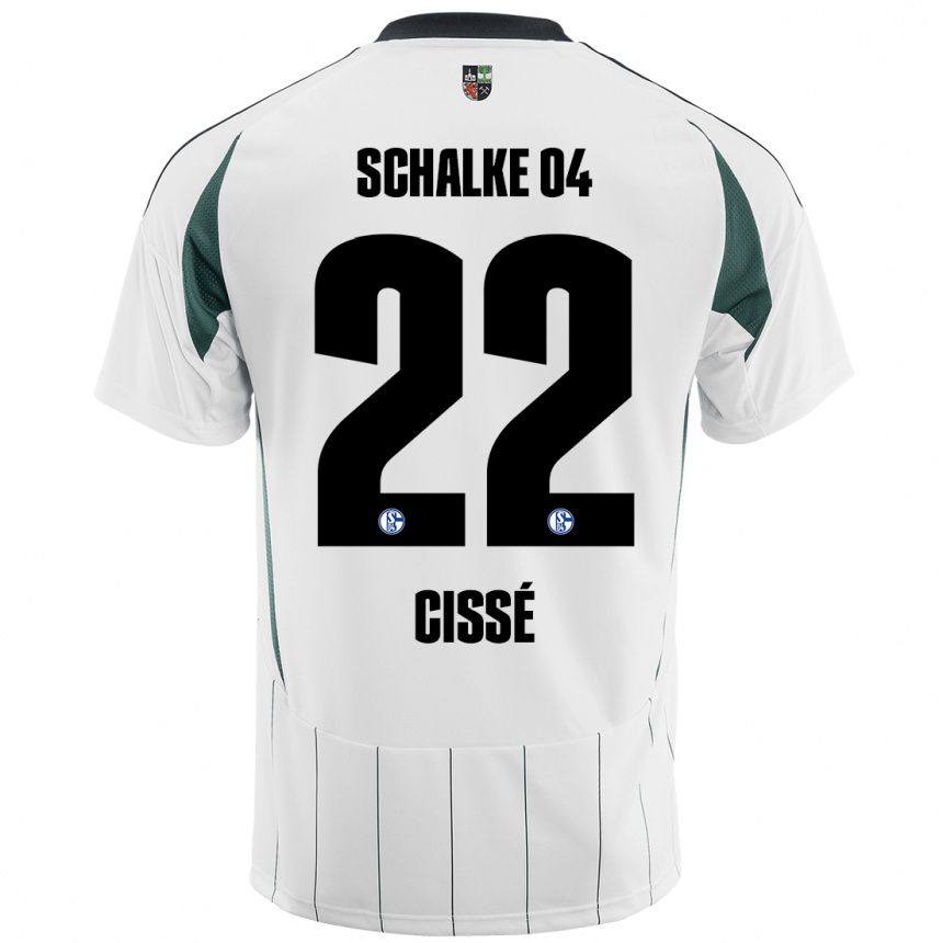 Kids Football Ibrahima Cissé #22 White Green Away Jersey 2024/25 T-Shirt Uk