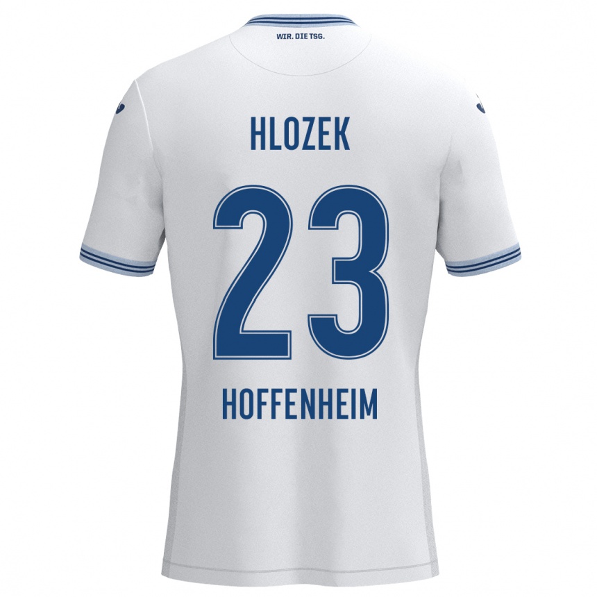 Kids Football Adam Hlozek #23 White Blue Away Jersey 2024/25 T-Shirt Uk