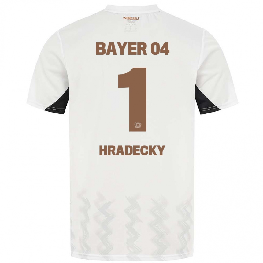 Kids Football Lukas Hradecky #1 White Black Away Jersey 2024/25 T-Shirt Uk