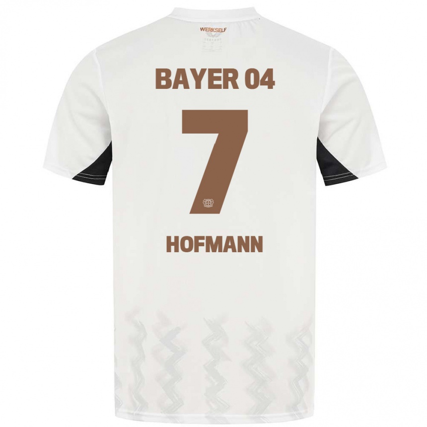 Kids Football Jonas Hofmann #7 White Black Away Jersey 2024/25 T-Shirt Uk