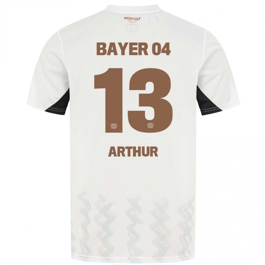 Kids Football Arthur #13 White Black Away Jersey 2024/25 T-Shirt Uk