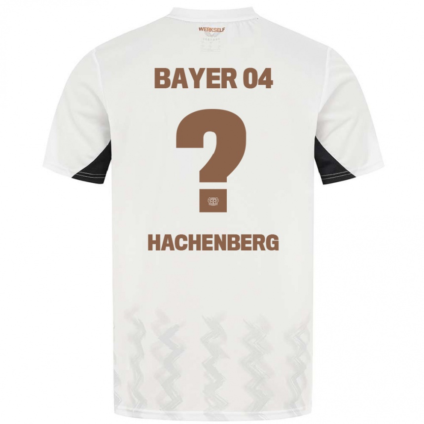 Kids Football Merlin Hachenberg #0 White Black Away Jersey 2024/25 T-Shirt Uk