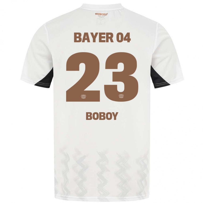 Kids Football Delice Boboy #23 White Black Away Jersey 2024/25 T-Shirt Uk