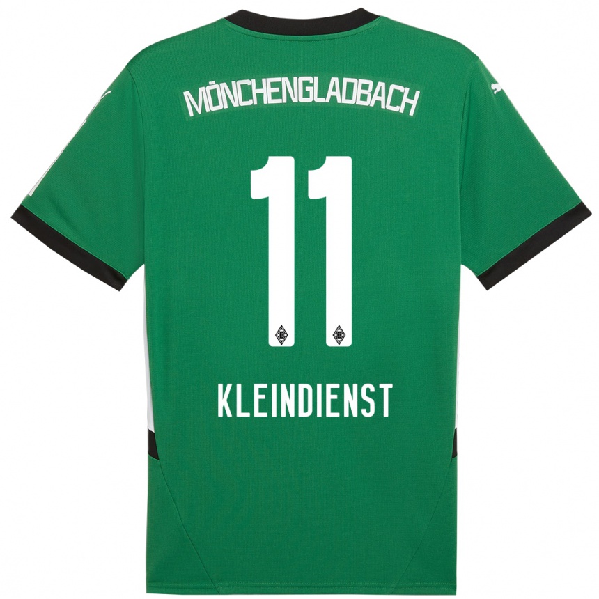 Kids Football Tim Kleindienst #11 Green White Away Jersey 2024/25 T-Shirt Uk