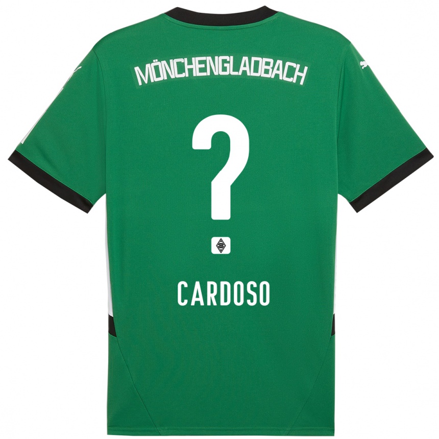 Kids Football Tiago Pereira Cardoso #0 Green White Away Jersey 2024/25 T-Shirt Uk