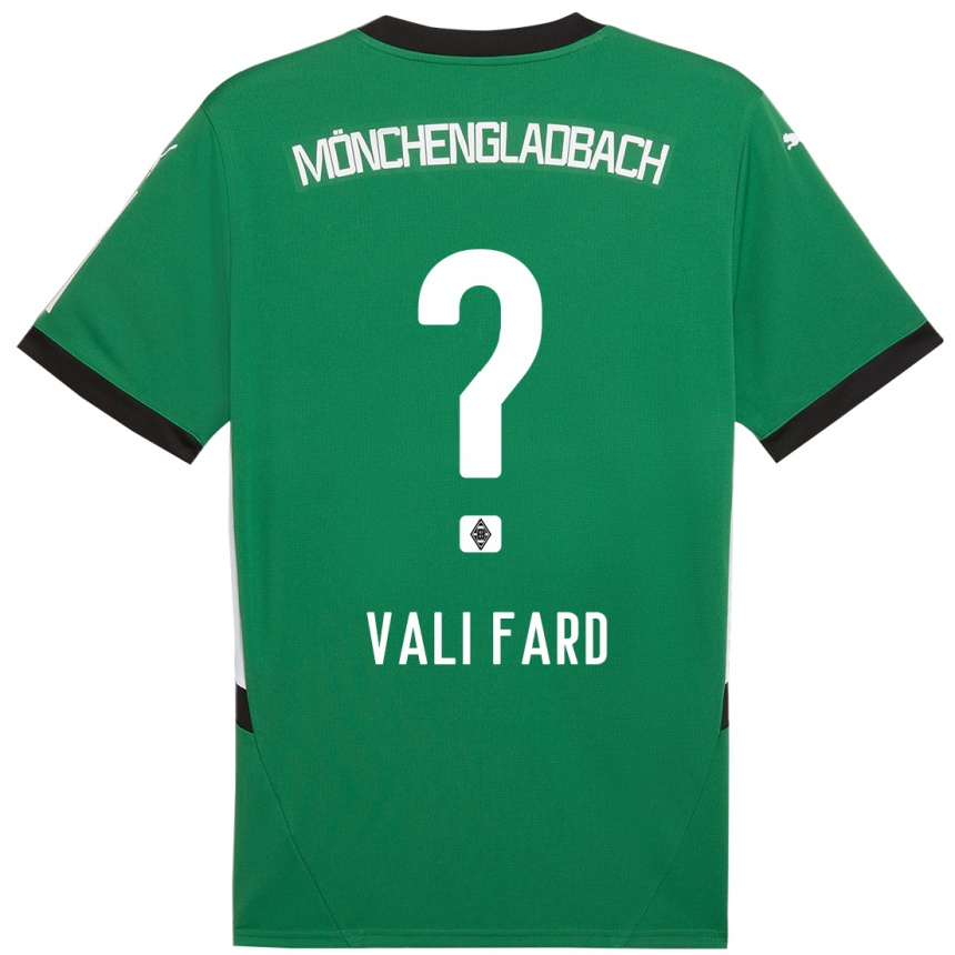 Kids Football Elias Vali Fard #0 Green White Away Jersey 2024/25 T-Shirt Uk