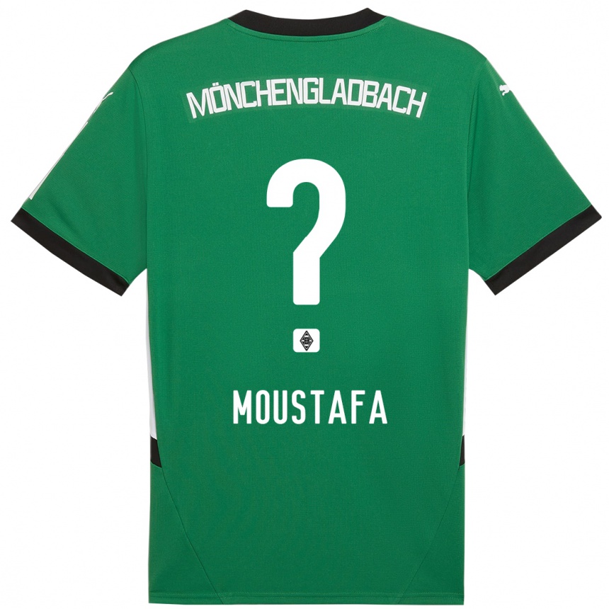 Kids Football Seif Ashraf Moustafa #0 Green White Away Jersey 2024/25 T-Shirt Uk