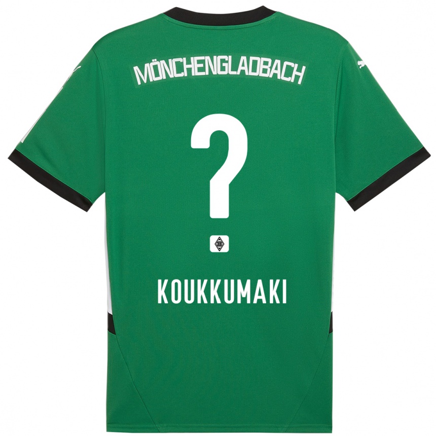 Kids Football Taavi Koukkumäki #0 Green White Away Jersey 2024/25 T-Shirt Uk