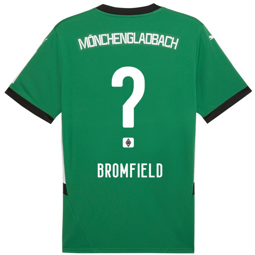 Kids Football Rio Bromfield #0 Green White Away Jersey 2024/25 T-Shirt Uk