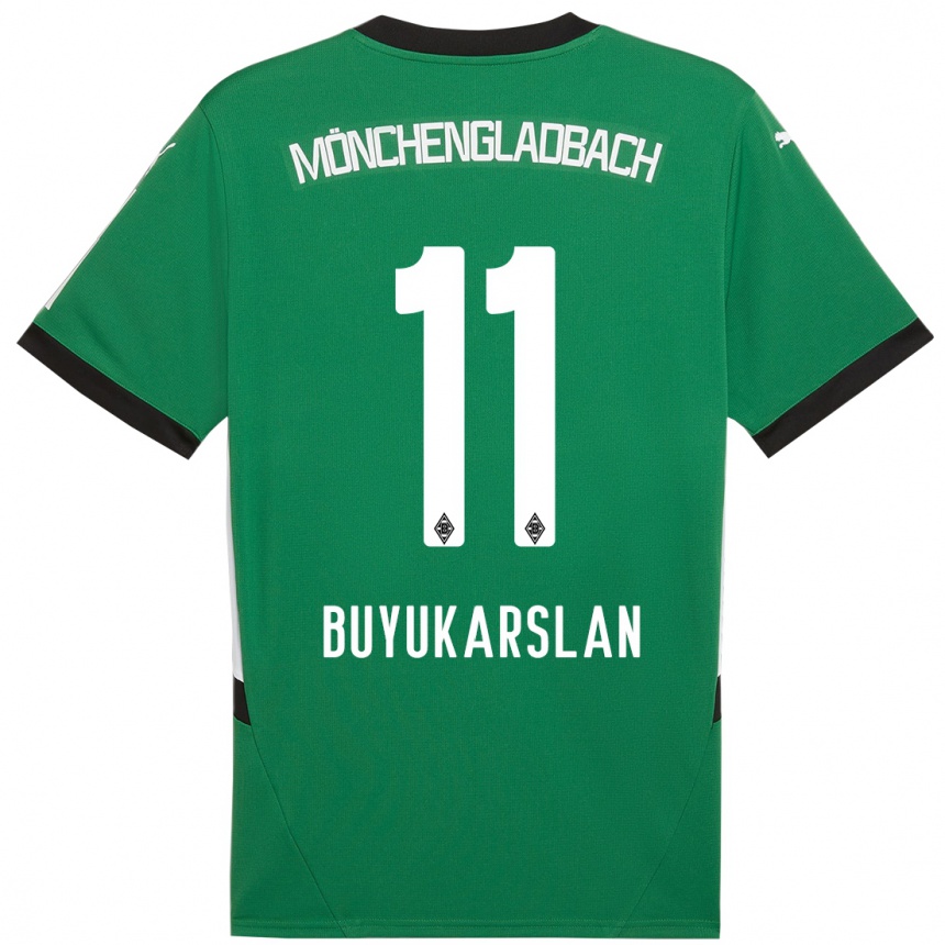 Kids Football Oguzcan Büyükarslan #11 Green White Away Jersey 2024/25 T-Shirt Uk