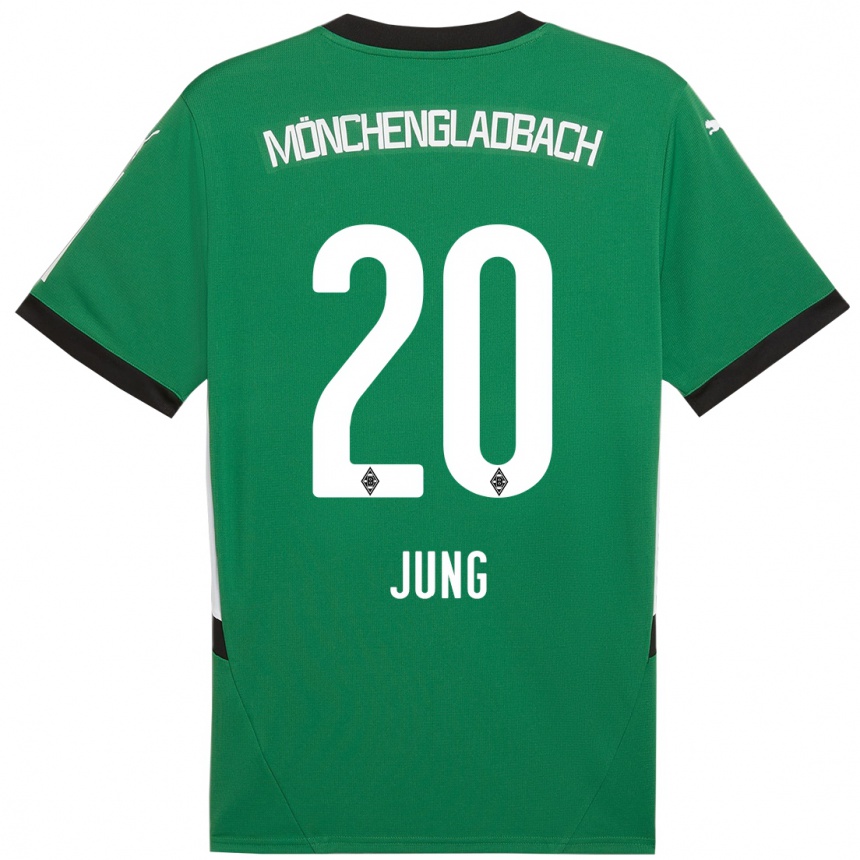 Kids Football In-Gyom Jung #20 Green White Away Jersey 2024/25 T-Shirt Uk