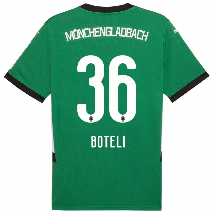 Kids Football Winsley Boteli #36 Green White Away Jersey 2024/25 T-Shirt Uk