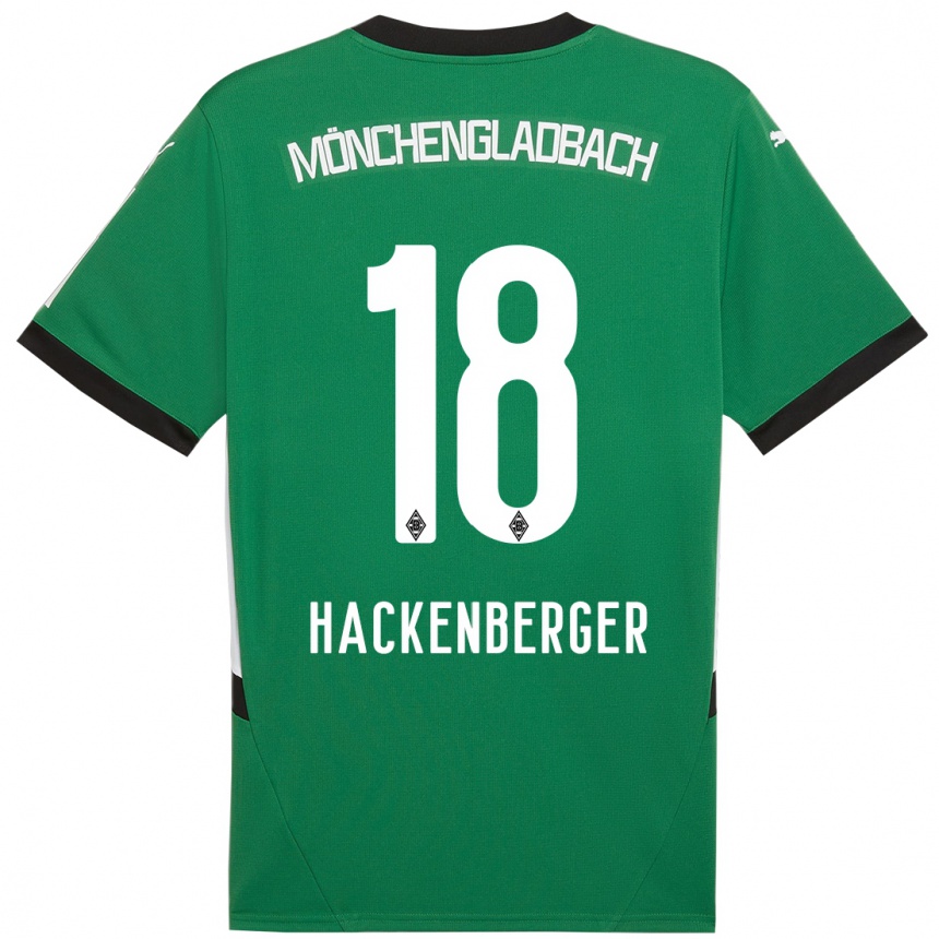 Kids Football Jessica Hackenberger #18 Green White Away Jersey 2024/25 T-Shirt Uk