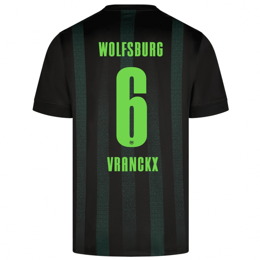 Kids Football Aster Vranckx #6 Dark Green Away Jersey 2024/25 T-Shirt Uk