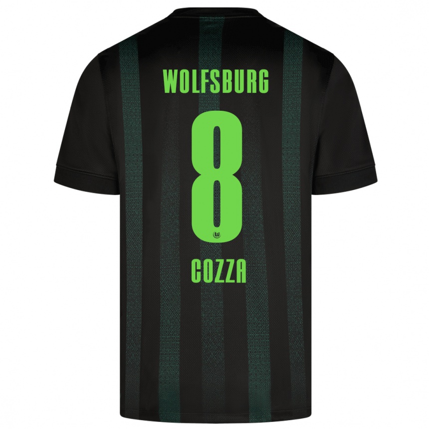 Kids Football Nicolas Cozza #8 Dark Green Away Jersey 2024/25 T-Shirt Uk