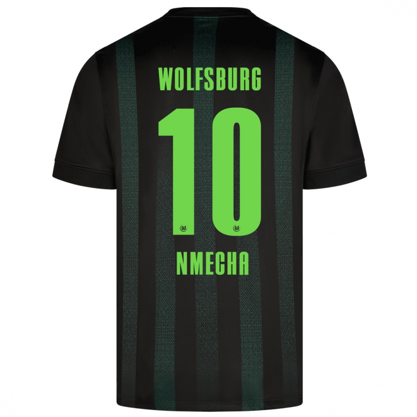 Kids Football Lukas Nmecha #10 Dark Green Away Jersey 2024/25 T-Shirt Uk