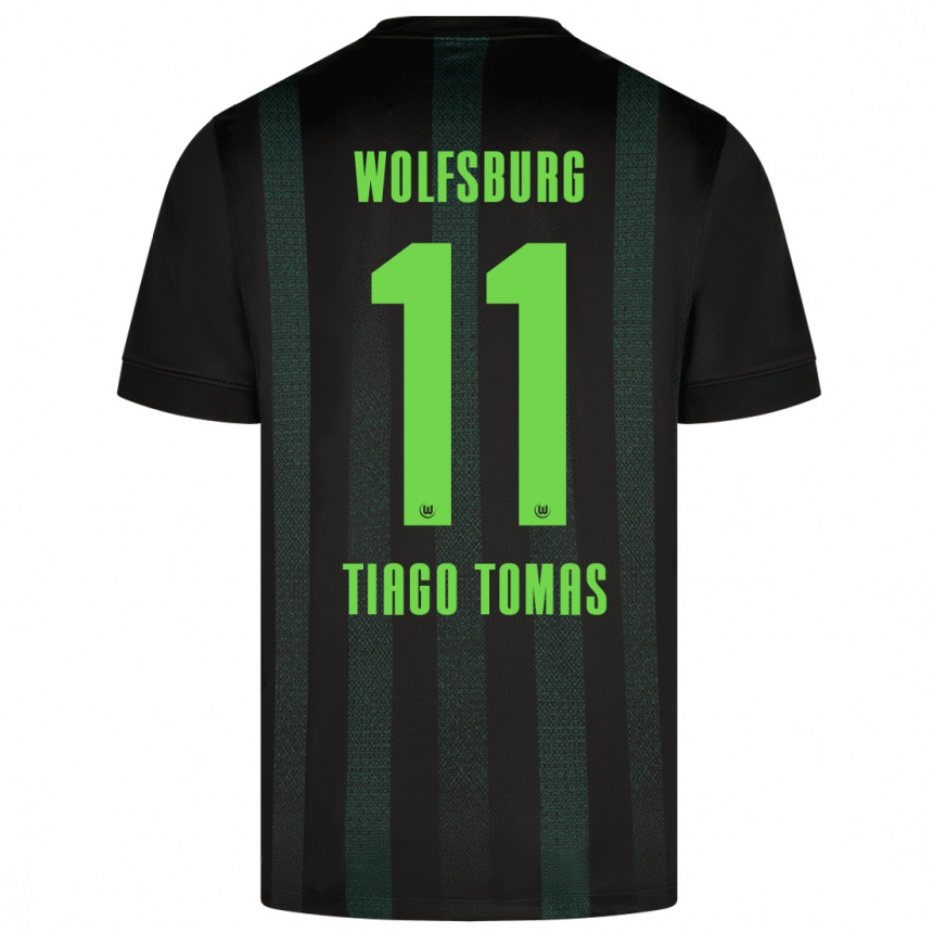 Kids Football Tiago Tomás #11 Dark Green Away Jersey 2024/25 T-Shirt Uk