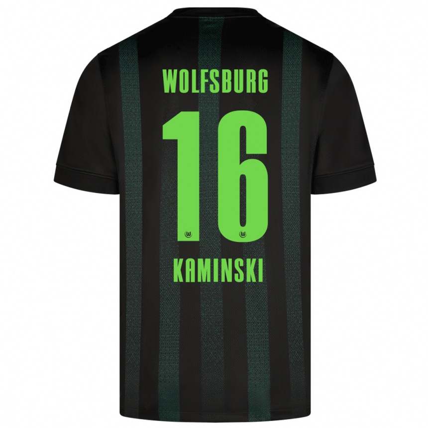 Kids Football Jakub Kaminski #16 Dark Green Away Jersey 2024/25 T-Shirt Uk