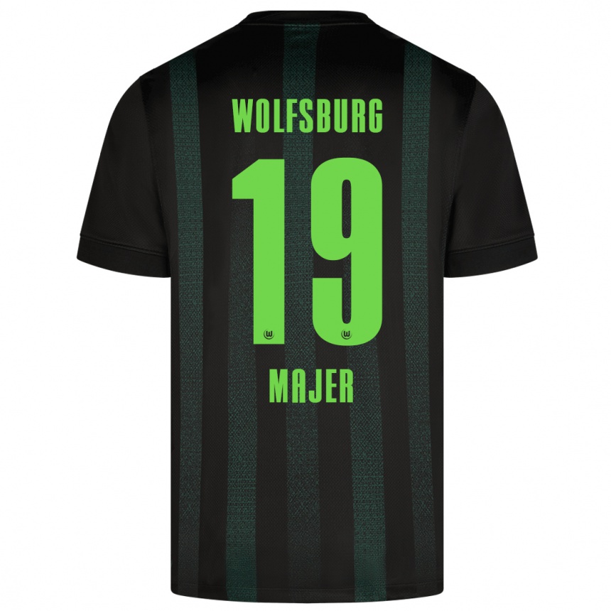 Kids Football Lovro Majer #19 Dark Green Away Jersey 2024/25 T-Shirt Uk