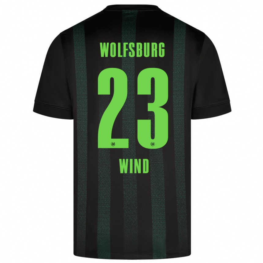 Kids Football Jonas Wind #23 Dark Green Away Jersey 2024/25 T-Shirt Uk