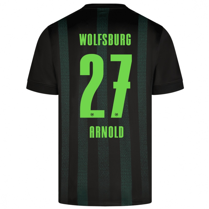 Kids Football Maximilian Arnold #27 Dark Green Away Jersey 2024/25 T-Shirt Uk