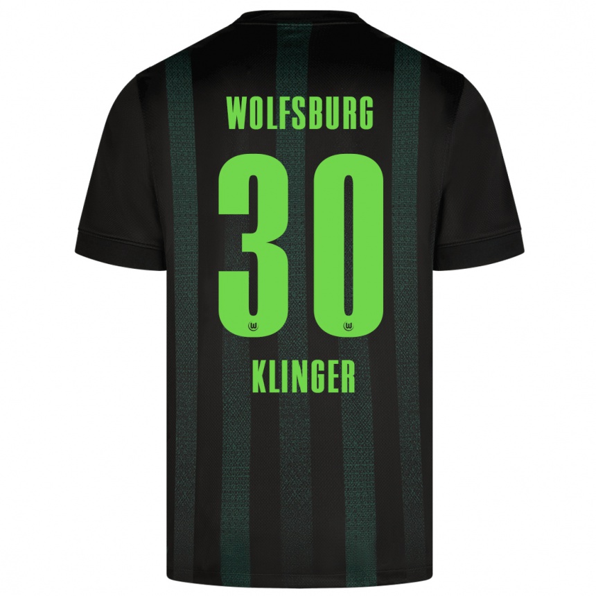 Kids Football Niklas Klinger #30 Dark Green Away Jersey 2024/25 T-Shirt Uk