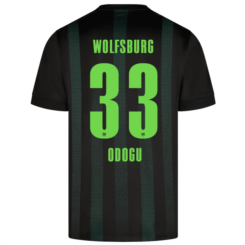 Kids Football David Odogu #33 Dark Green Away Jersey 2024/25 T-Shirt Uk