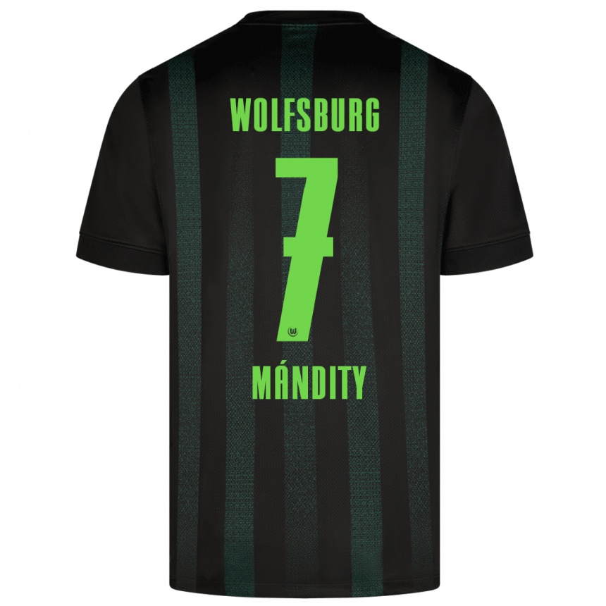 Kids Football Márkó Mándity #7 Dark Green Away Jersey 2024/25 T-Shirt Uk