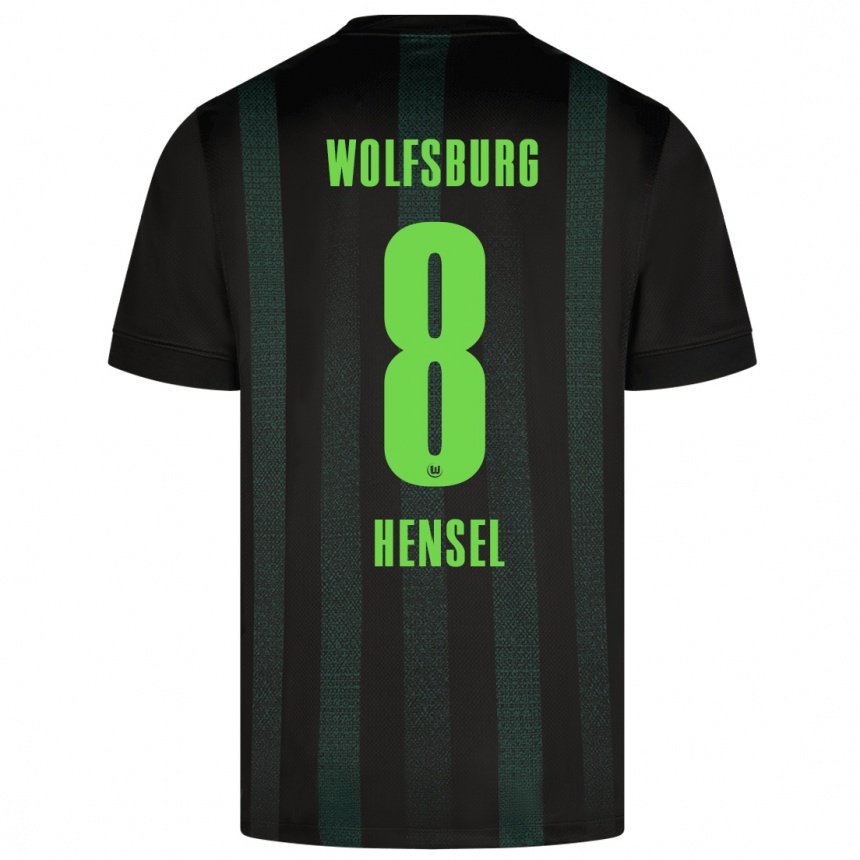 Kids Football Pharell Hensel #8 Dark Green Away Jersey 2024/25 T-Shirt Uk