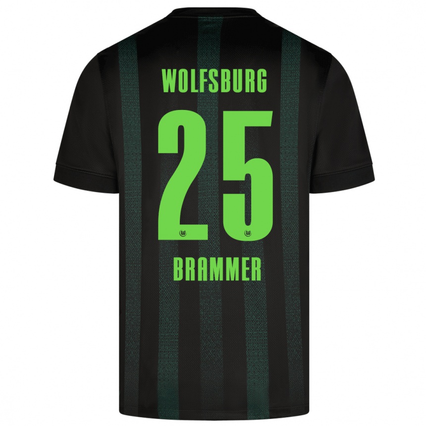 Kids Football Ole Brammer #25 Dark Green Away Jersey 2024/25 T-Shirt Uk