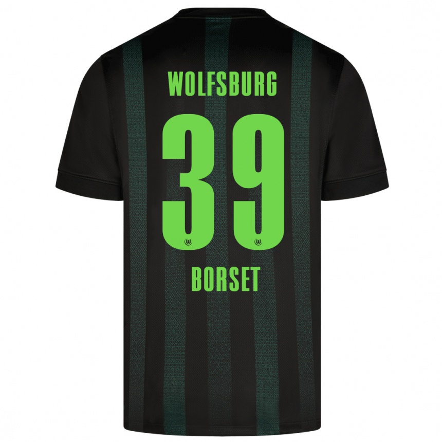 Kids Football Anders Rønne Børset #39 Dark Green Away Jersey 2024/25 T-Shirt Uk