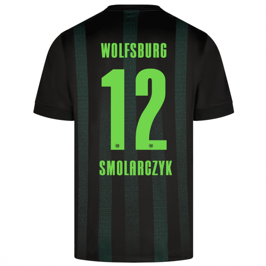 Kids Football Nelly Smolarczyk #12 Dark Green Away Jersey 2024/25 T-Shirt Uk