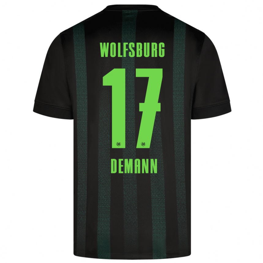 Kids Football Kristin Demann #17 Dark Green Away Jersey 2024/25 T-Shirt Uk