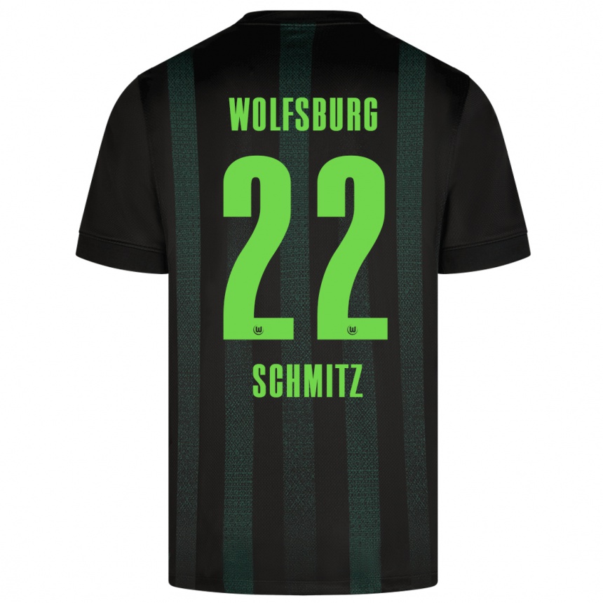 Kids Football Lisa Schmitz #22 Dark Green Away Jersey 2024/25 T-Shirt Uk