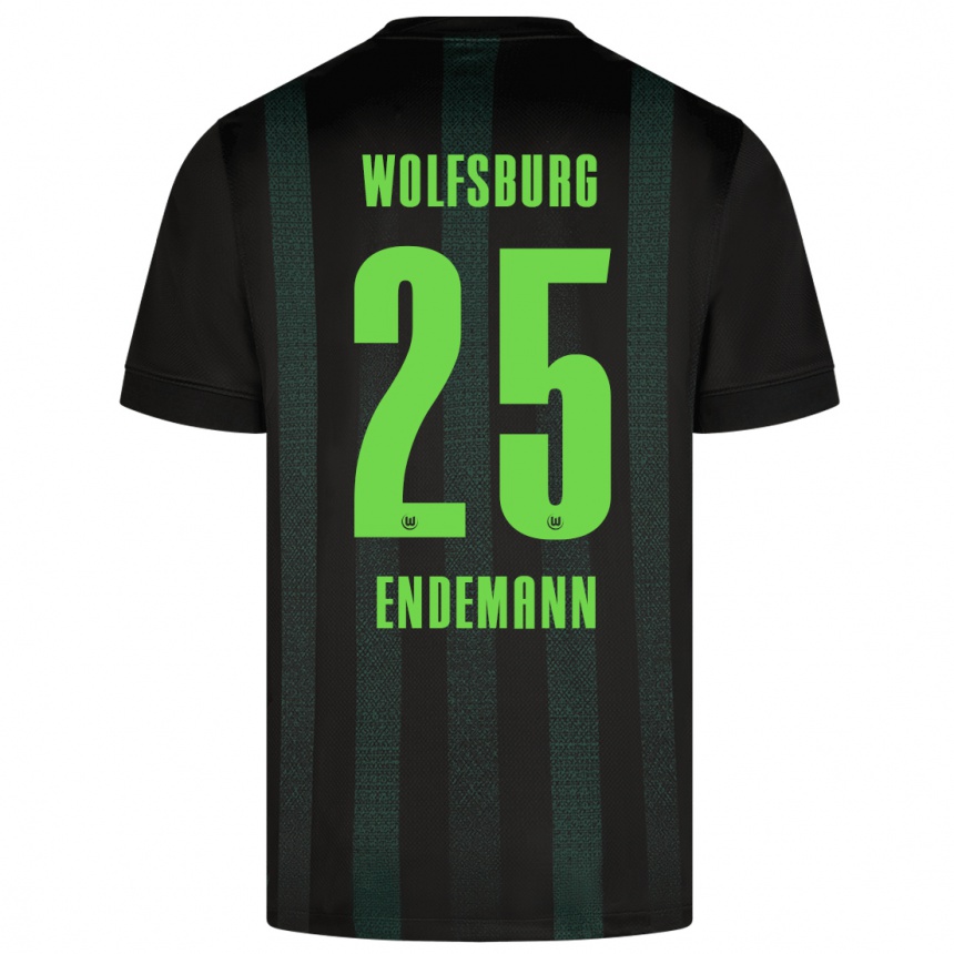 Kids Football Vivien Endemann #25 Dark Green Away Jersey 2024/25 T-Shirt Uk