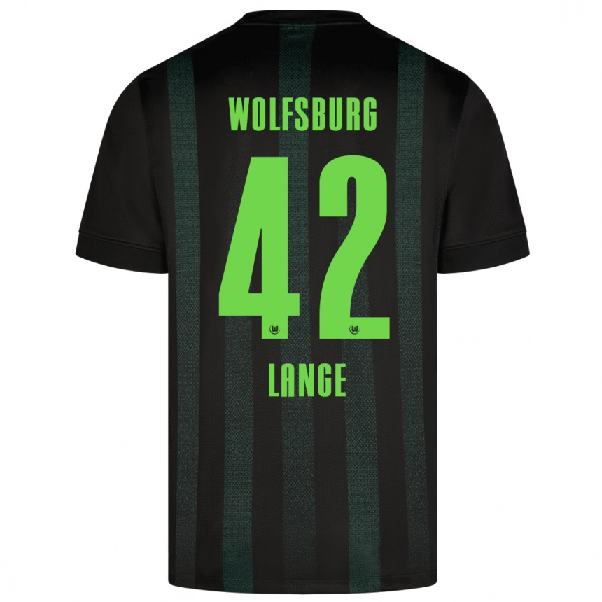 Kids Football Felix Lange #42 Dark Green Away Jersey 2024/25 T-Shirt Uk