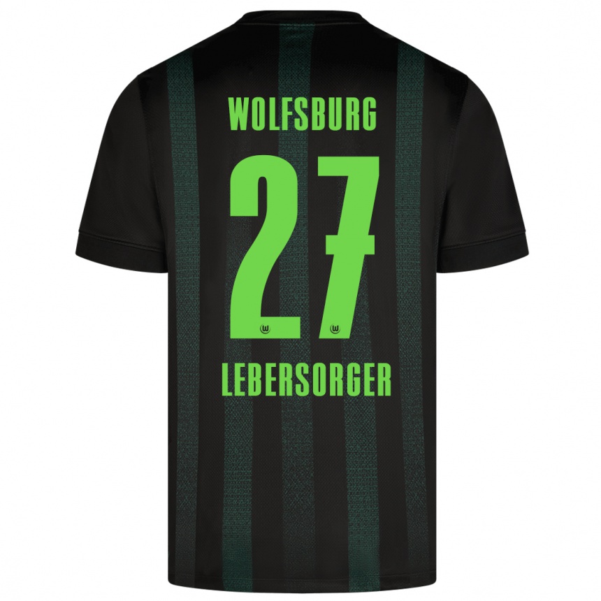 Kids Football Kevin Lebersorger #27 Dark Green Away Jersey 2024/25 T-Shirt Uk