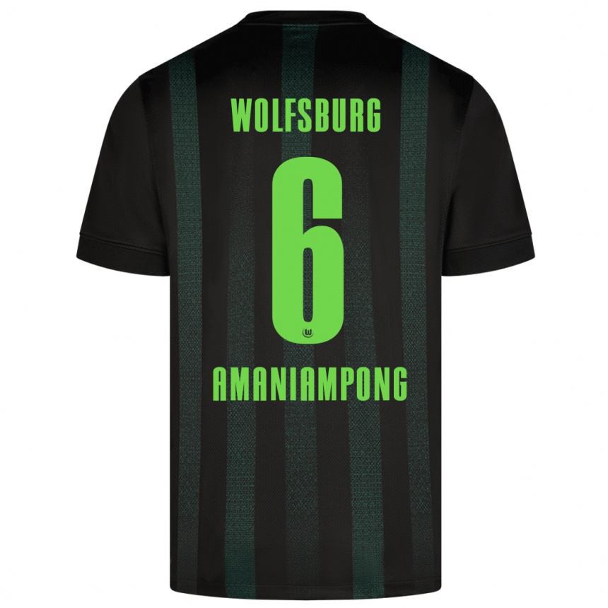 Kids Football Marces Amaniampong #6 Dark Green Away Jersey 2024/25 T-Shirt Uk