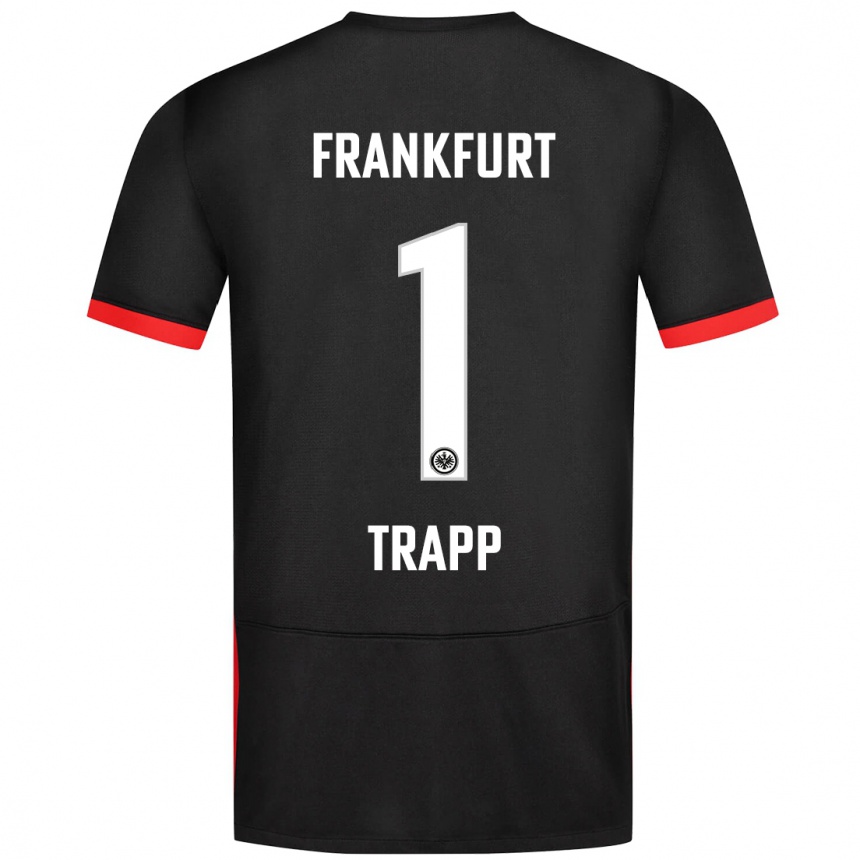 Kids Football Kevin Trapp #1 Black Away Jersey 2024/25 T-Shirt Uk