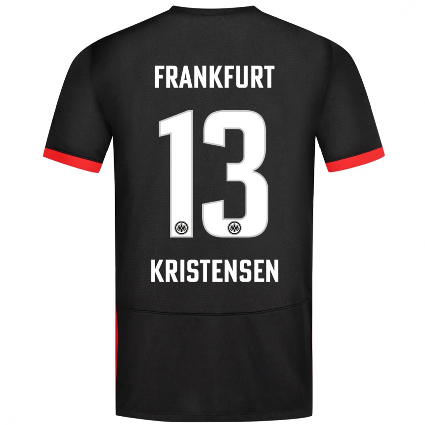 Kids Football Rasmus Kristensen #13 Black Away Jersey 2024/25 T-Shirt Uk