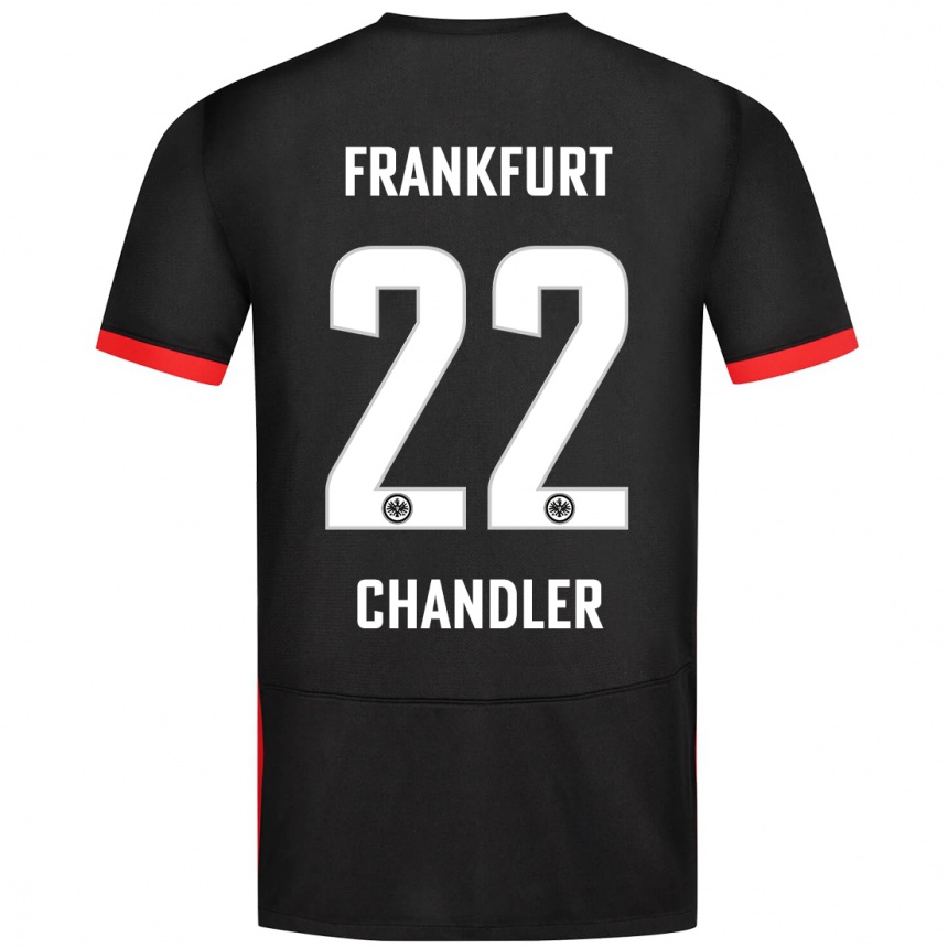 Kids Football Timothy Chandler #22 Black Away Jersey 2024/25 T-Shirt Uk