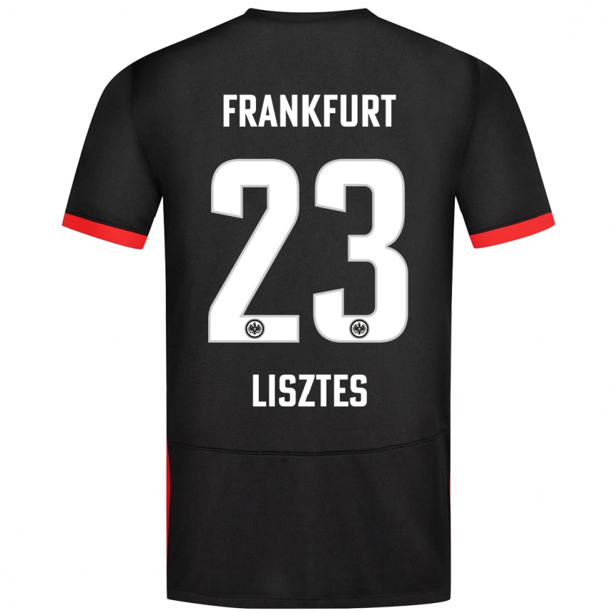 Kids Football Krisztián Lisztes #23 Black Away Jersey 2024/25 T-Shirt Uk