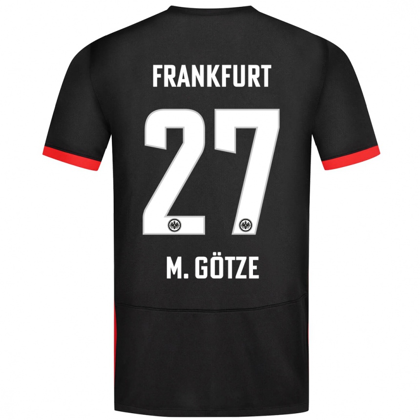 Kids Football Mario Götze #27 Black Away Jersey 2024/25 T-Shirt Uk