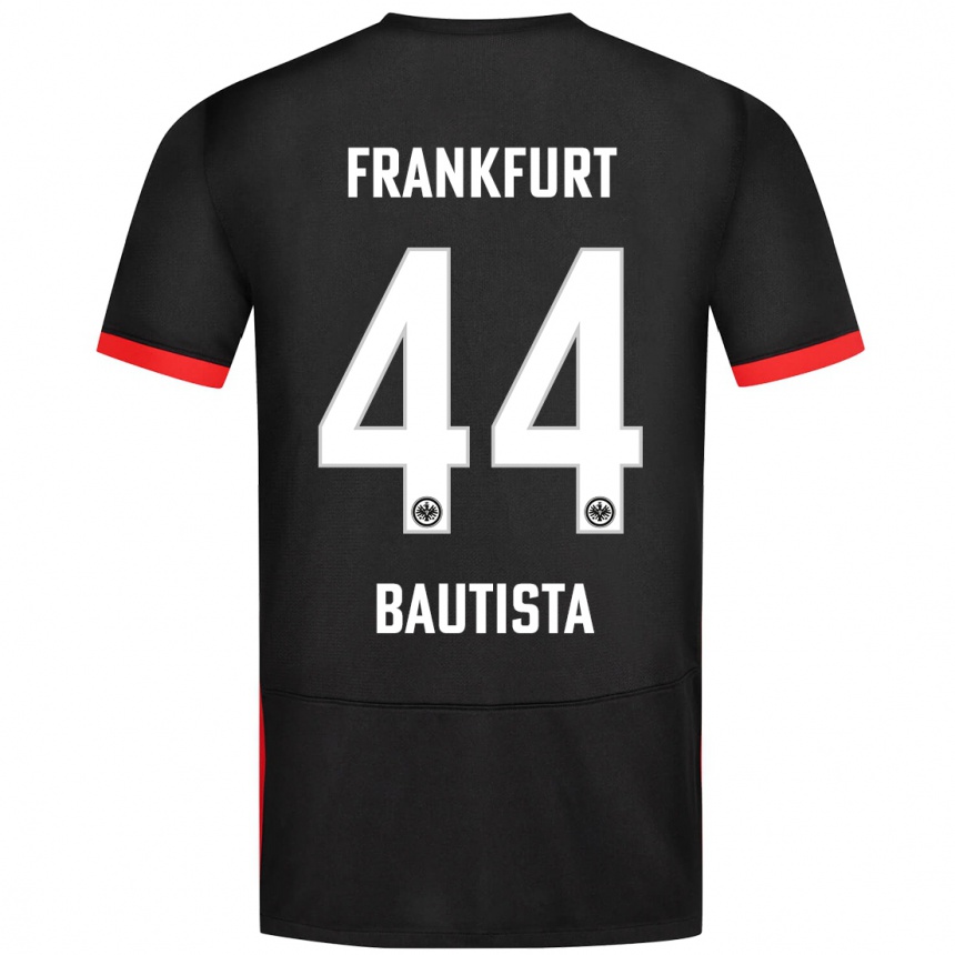 Kids Football Davis Bautista #44 Black Away Jersey 2024/25 T-Shirt Uk