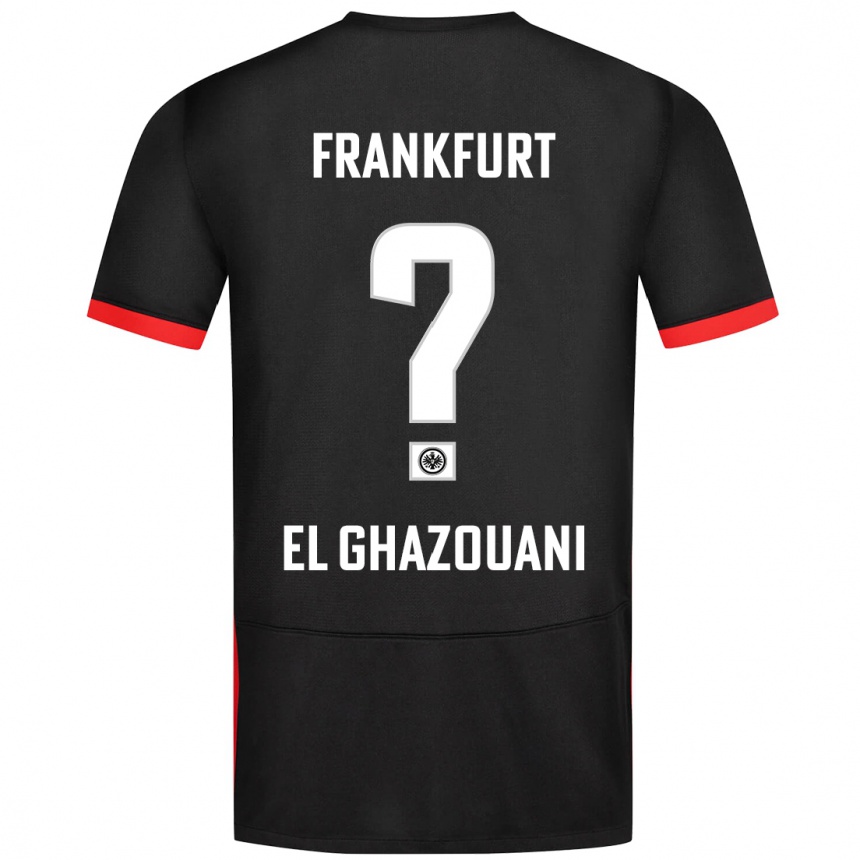 Kids Football Mohamed El Ghazouani #0 Black Away Jersey 2024/25 T-Shirt Uk