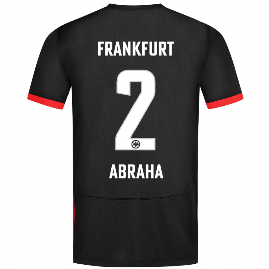 Kids Football Natnael Abraha #2 Black Away Jersey 2024/25 T-Shirt Uk