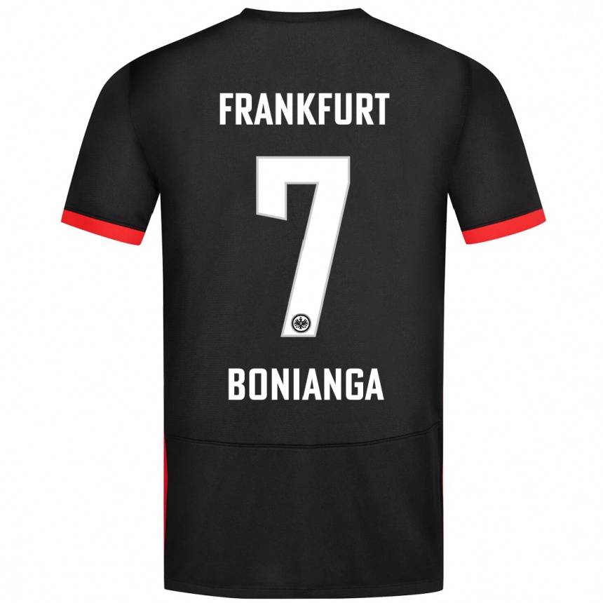 Kids Football Phinees Bonianga #7 Black Away Jersey 2024/25 T-Shirt Uk