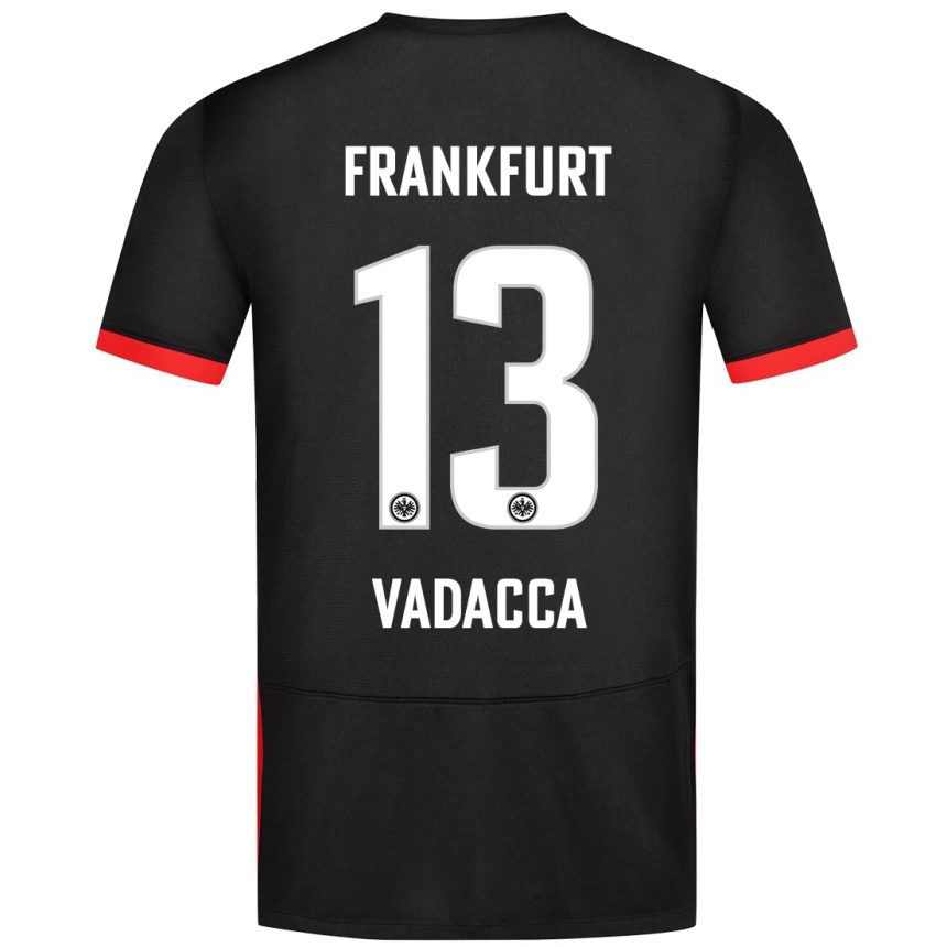 Kids Football Gianni Vadacca #13 Black Away Jersey 2024/25 T-Shirt Uk