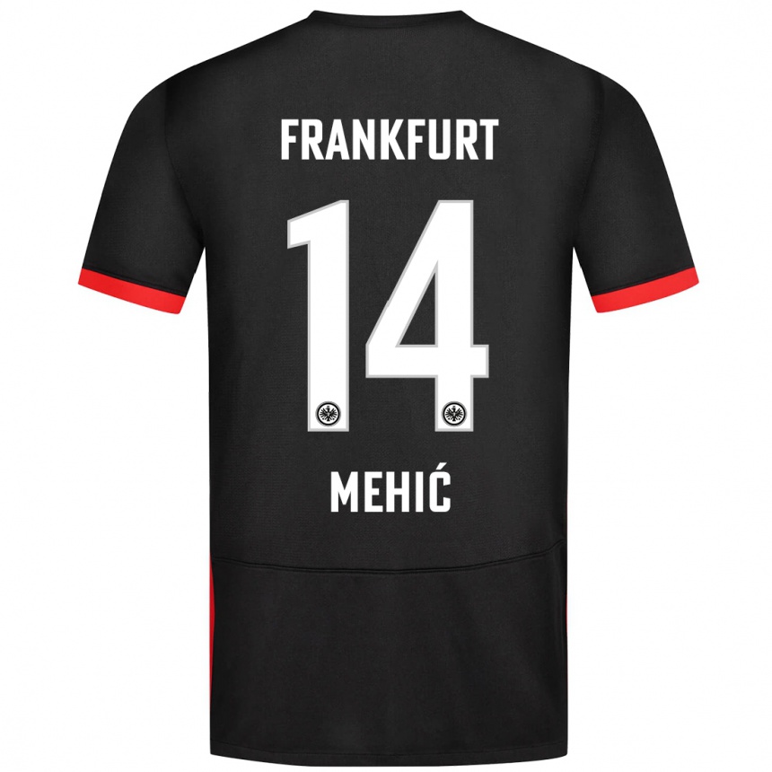 Kids Football Liam Mehić #14 Black Away Jersey 2024/25 T-Shirt Uk