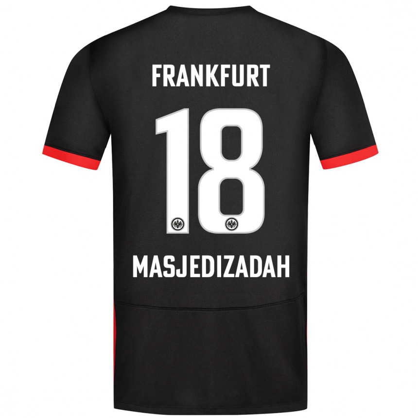 Kids Football Abolfazl Masjedizadah #18 Black Away Jersey 2024/25 T-Shirt Uk